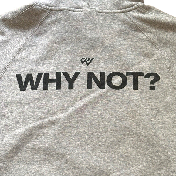 Jordan "Why Not?" Hoodie Mens Medium Ash Gray Stamped Aglet Ties EUC Michael - Picture 4 of 9